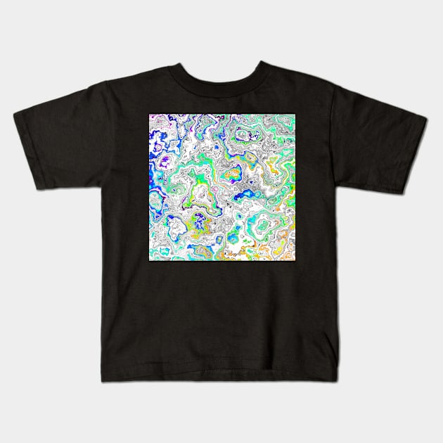 Rivers Original Abstract Design Kids T-Shirt by artsydevil